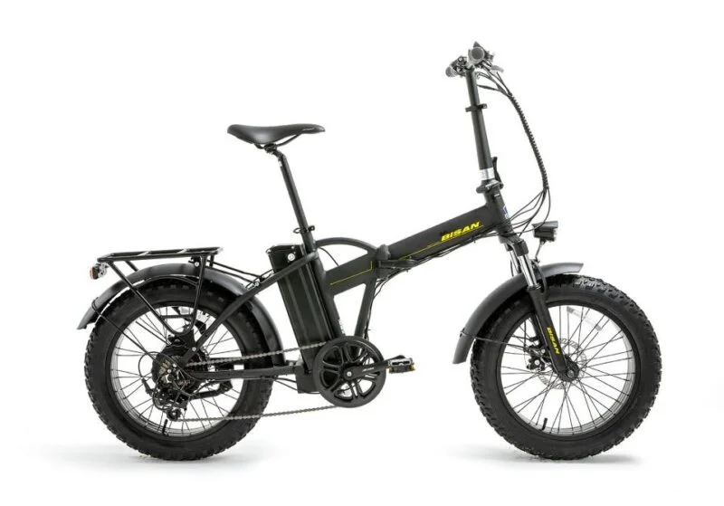 Bisan E-Folding F2 Katlanır Elektrikli Bisiklet Siyah Sarı