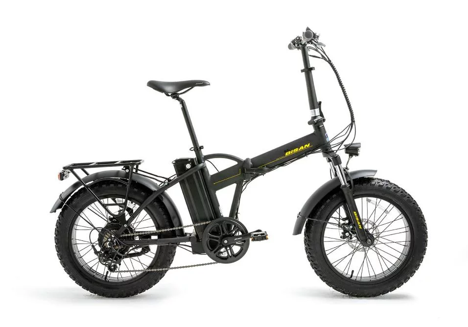 Bisan E-Folding F2 Katlanır Elektrikli Bisiklet Siyah Sarı