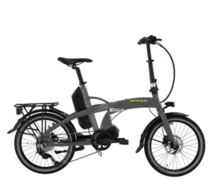 Bisan E Folding Strike 20 Jant 9 Vİtes Gri Neon Sarı Elektrikli Katlanır Bisiklet