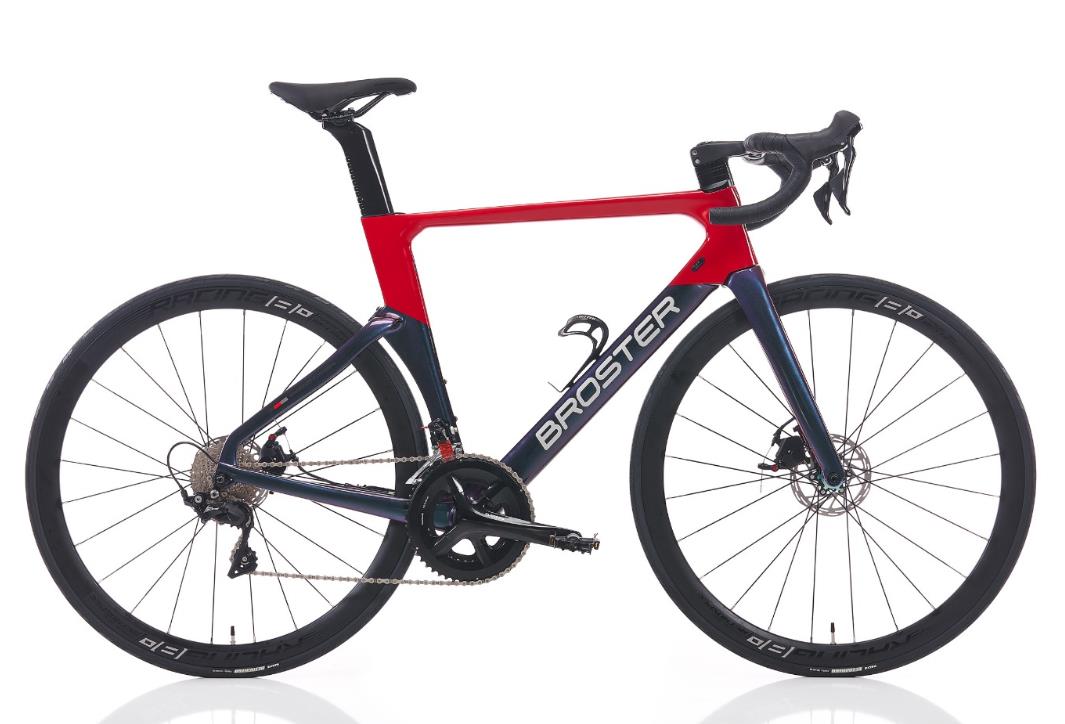 Broster Aero CR-4000 105 set Full Karbon 52 cm Yol Yarış Bisikleti Kırmızı Lacivert - Görsel 2