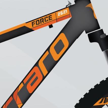 Carraro Force 900 520H Dağ Bisikleti Antrasit Gri Turuncu Beyaz - Görsel 2